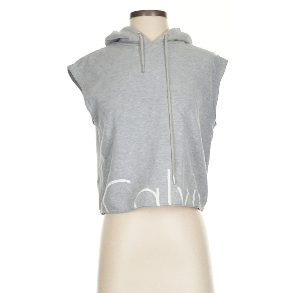 Calvin Klein Light Gray Sleeveless Hoodie